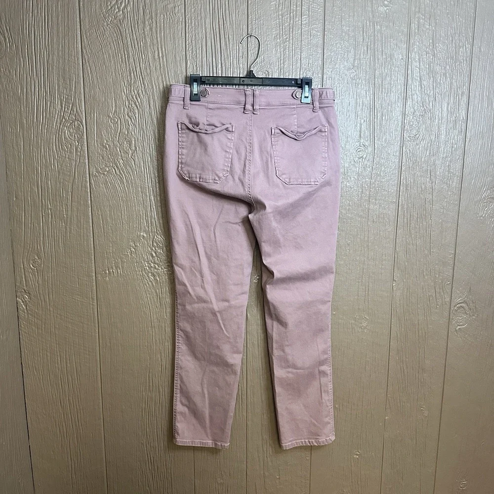 Democracy Ab Technology Straight Leg Jeans Mauve Pink Size 10 Utility Chino - Picture 4 of 7